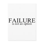Failure Is Not An Option postcards
