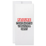 Failure...Not an Option...Chemist Custom Rack Cards