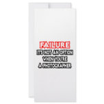 Failure...Not an Option...Photographer rack cards