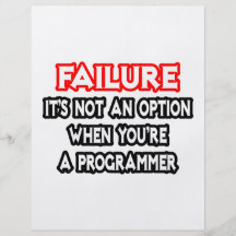 Failure...Not an Option...Programmer Flyer Design