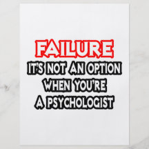 Failure...Not an Option...Psychologist Full Color Flyer