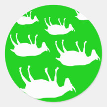 Fainting Goats Round Sticker