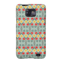 Fair isle floral pattern Samsung Galaxy case skin