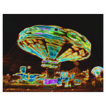 Fair ride Swings Blur Black and Neon Flyers