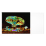 Fair ride Swings Blur Black and Neon Personalized Photo Card