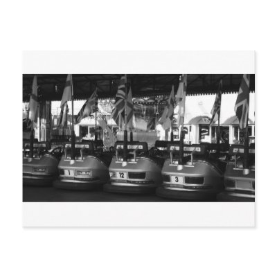 Fairground Dodgem Bumper Car Post Card
