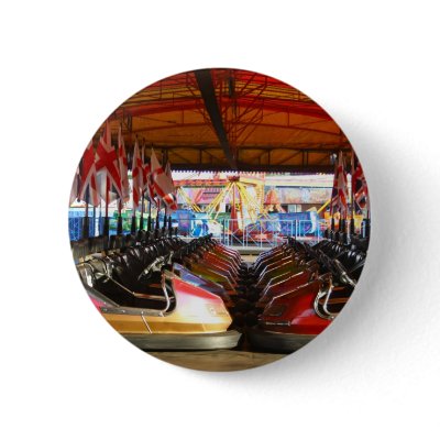 Fairground Dodgem Bumper Cars Button Badge