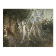 Fairies Looking Through A Gothic Arch,1864 Post Card
