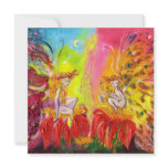 FAIRIES OF DAWN ,pink yellow blue red silver invitations