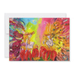 FAIRIES OF DAWN ,pink yellow blue red silver invitations