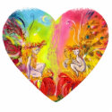 FAIRIES OF DAWN  yellow pink red blue photo sculptures