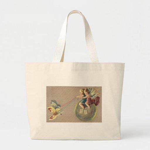 Fairies Riding a Bubble Tote Bags