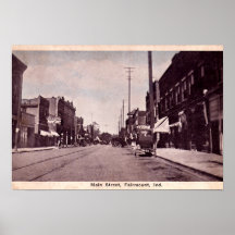 Fairmount Indiana Main Street Print