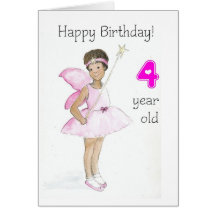 Fairy 4th Birthday Card