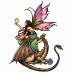 Fairy and Dragon Photo Sculpture Ornament