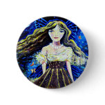 Fairy Art button - "Forest Fairy Princess"