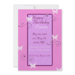 Fairy,Birthday,Pink and Purple,Invitation