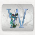 Fairy Blue Monogram W Mouse Pad