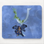 Fairy Blue Monogram Y Mousepad