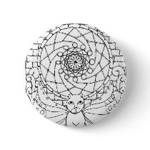 Fairy Cat and Rose Window Buttons