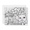 Fairy Cat W Books invitations