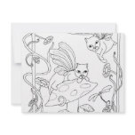 Fairy Cats N Mushroom invitations