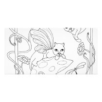 Fairy Cats N Mushroom Picture Card