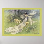 Fairy Coquette and Lambs by Warwick Goble Poster posters