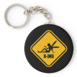 Fairy Crossing Street Sign keychains