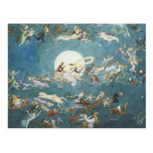 Fairy Dance Around The Moon Postcard