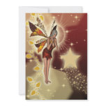 Fairy faery star girls pretty invitations