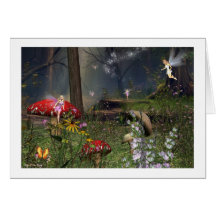 fairy forest greeting card