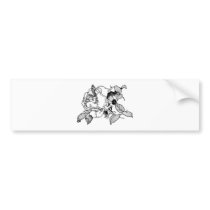 Fairy in Rose Bumper Sticker