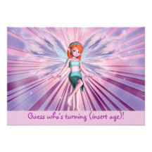 Fairy invitation - customisable little girls