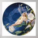 Fairy Lying on a Leaf Poster by John Simmons posters
