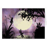 Fairy moonlit pond note card