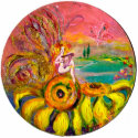 FAIRY OF THE SUNFLOWERS yellow orange pink sparkle photo sculptures