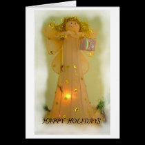 Fairy on tree, Happy Christmas Card, cards
