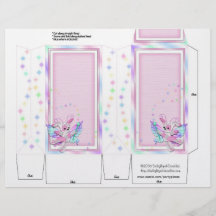 Fairy Pinch Box Party Favours. Baby Shower birthda Flyer Design