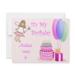 Fairy Pink Birthday Invites invitations