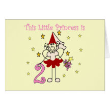 Fairy Princess 2nd Birthday Tshirts and Gifts Greeting Card