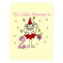 Fairy Princess 2nd Birthday Tshirts and Gifts Postcards
