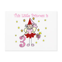 Fairy Princess 3rd Birthday Tshirts and Gifts Postcard
