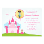 Fairy princess castle birthday party invitation