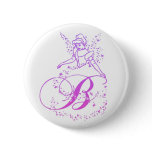Fairy Princess Monogram -B- Button
