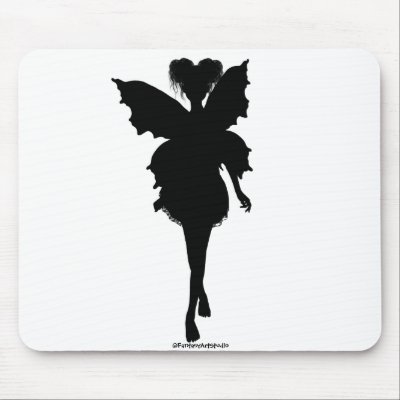 Fairy Silhouette Pose 27 Mouse Mats by FantasyArtStudio
