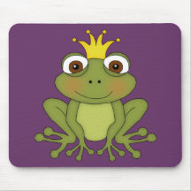 Fairy Tale Frog Prince with Crown Mouse Pads