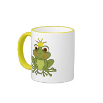 Fairy Tale Frog Prince with Crown Coffee Mug