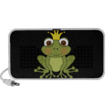 Fairy Tale Frog Prince with Crown Portable Speaker
