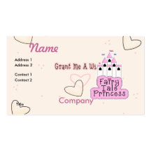 Fairy Tale Princess Castle Design Business Card Templates